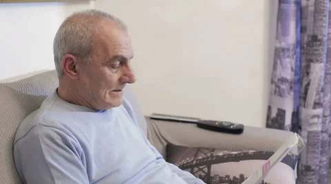 Ederly man with backache Stock Footage 35160947