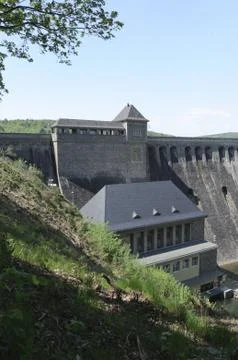 Edersee Sperrmauer Foto stock