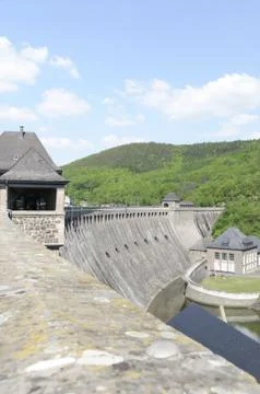 Edersee Sperrmauer Stock Photos