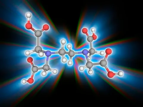 Edetic acid organic compound molecule Stock Illustration