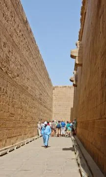 Edfu temple, egypt Stock Photos