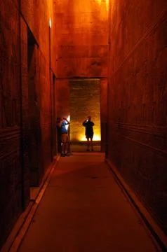 Edfu temple in egypt Stock Photos