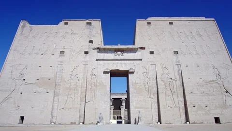 Edfu, Temple of Horus, Ancient Egypt Stock Footage 200922638