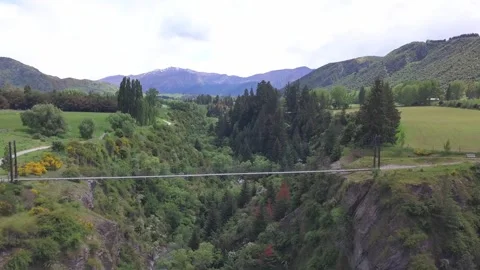 Edgar Bridge Over Arrow River Near Queenstown, New Zealand - Drone 動画素材 248438102