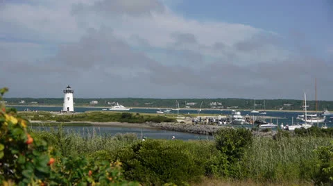 Edgartown Harbor Light Stock Footage 27188057