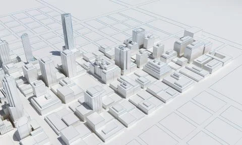 Edge of an abstract city Stock Illustration