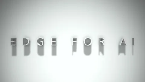Edge for ai 3D title animation with shadows on a white background Stock Footage 297215849
