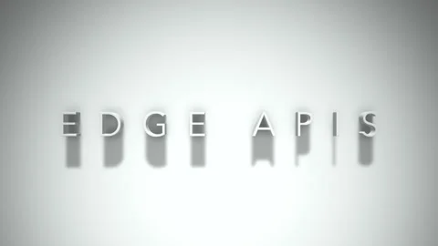 Edge APIs 3D title animation with shadows on a white background Stock Footage 296702108
