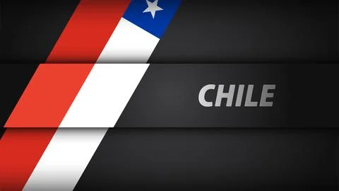 Edge background Chile graphic and label. Stock Illustration
