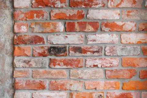 The edge of a brick wall Stock Photos