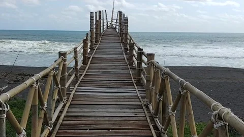 The Edge of the Bridge Stock Footage 144158950