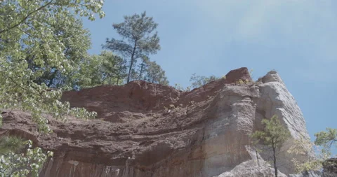 Edge of Canyon from Below Stock Footage 153324023