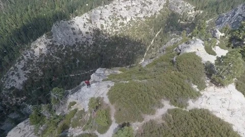 On the Edge of a Cliff Stock Footage 87193663