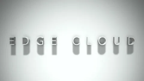 Edge Cloud 3D title animation with shadows on a white background Stock Footage 296702195