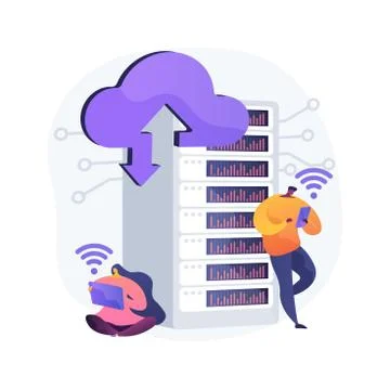 Edge computing abstract concept vector illustration. Stock Illustration