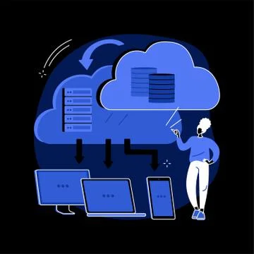 Edge computing abstract concept vector illustration. Stock Illustration