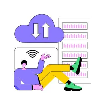 Edge computing abstract concept vector illustration. Illustrazione stock