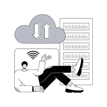 Edge computing abstract concept vector illustration. Stock Illustration