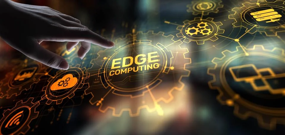 Edge Computing Concept: Enhancing Data Processing at the Network Edge. Fotos Stock