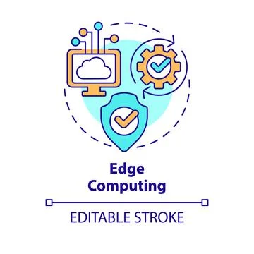 Edge computing concept icon Stock Illustration
