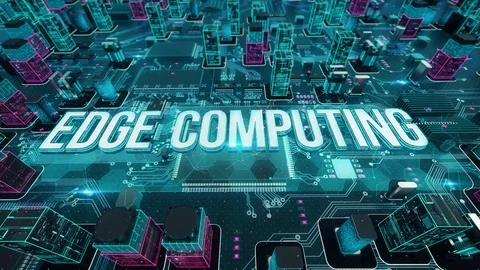 Edge computing with digital technology concept Video stock 104627978