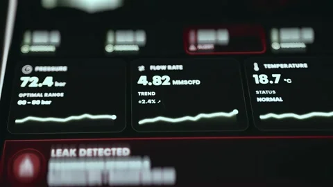 Edge Computing Energy Distribution Interface Stock Footage 340150935