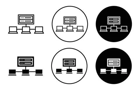 Edge computing Icon collection of outline thin line symbol or sign Stockillustratie