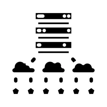 Edge computing industry 4 glyph icon vector illustration Stock Illustration