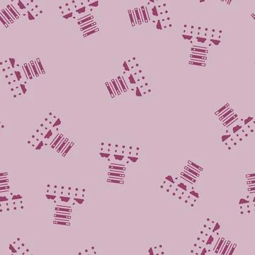 Edge computing industry 4 glyph vector seamless pattern Illustrazione stock