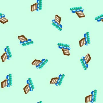 Edge computing industry 4 isometric icon seamless pattern Stock Illustration