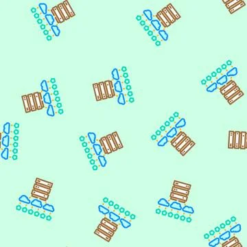 Edge computing industry 4 vector seamless pattern Stock Illustration