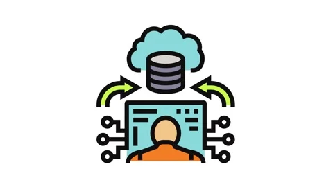 Edge computing industry industry 5 5 color icon animation Stock Footage 326116764