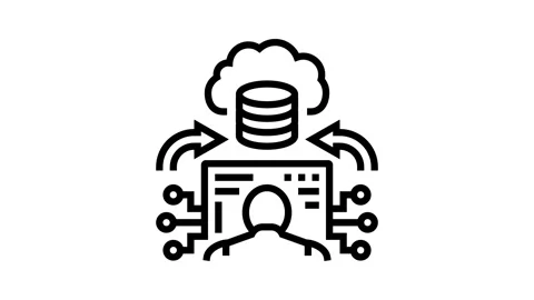 Edge computing industry industry 5 5 line icon animation Stock Footage 326124076