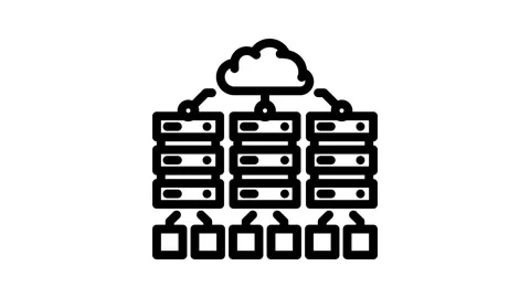 Edge computing industry industry 5 5 line icon animation Stock Footage 326751424