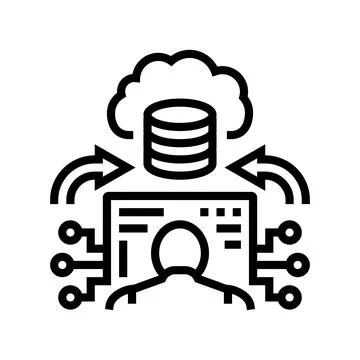 Edge computing industry industry 5 5 line icon vector illustration 库存插图