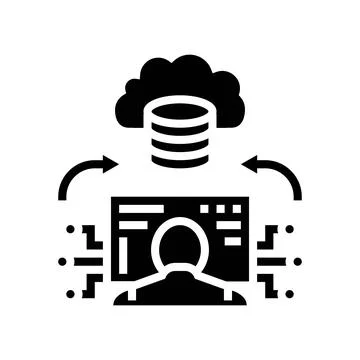 Edge computing industry industry 5 5 glyph icon vector illustration 스톡 일러스트