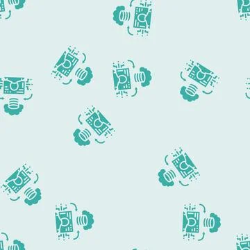 Edge computing industry industry 5 5 glyph seamless pattern Stock Illustration