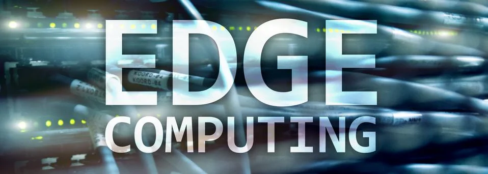 EDGE computing, internet and modern technology concept on modern server room  Stock-Fotos
