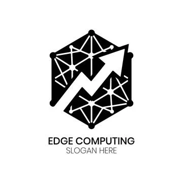 Edge Computing Logo for Spatial Data Stock Illustration