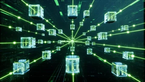 Edge Computing Node Network, Distributed Processing 3D Animation Видео 346931907