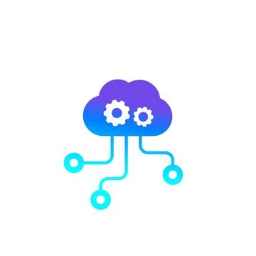 Edge computing technologies icon Stock Illustration