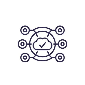 Edge Computing vector line icon Stock-Illustration