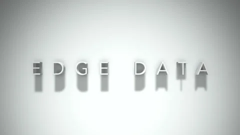 Edge data 3D title animation with shadows on a white background Stock Footage 296922408