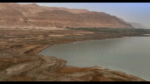 Edge of the Dead Sea Stock Footage 270179520