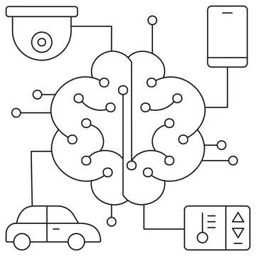 Edge Deployment in Machine Learning Infrastructure Icon イラスト素材