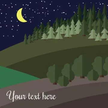 Edge of the Forest Stock Illustration