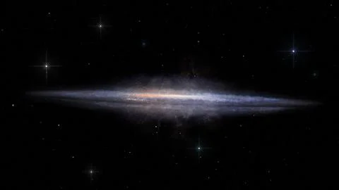 Edge-on galaxy Stock Illustration