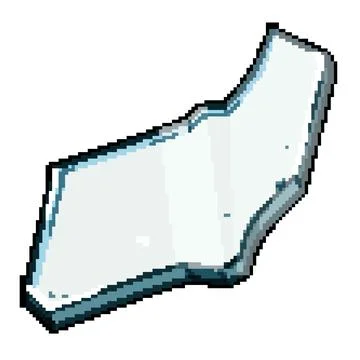 Edge glass broken shard pixel art vector illustration Ilustración de archivo