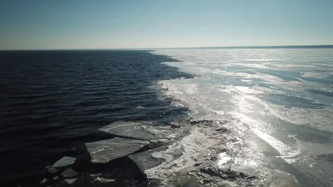 Edge of the ice sheet Stock Footage 100135786