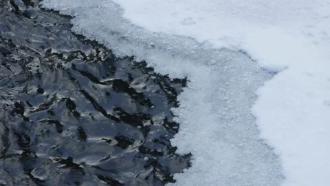 Edge of ice in the water Stock Footage 150255464